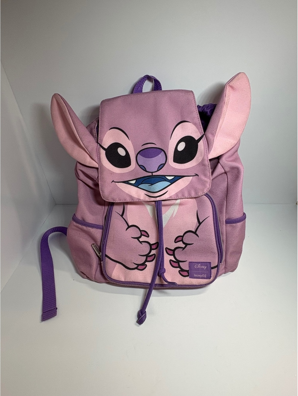 Disney Loungefly Angel Lilo & Stitch Pink Purple Character Backpack
